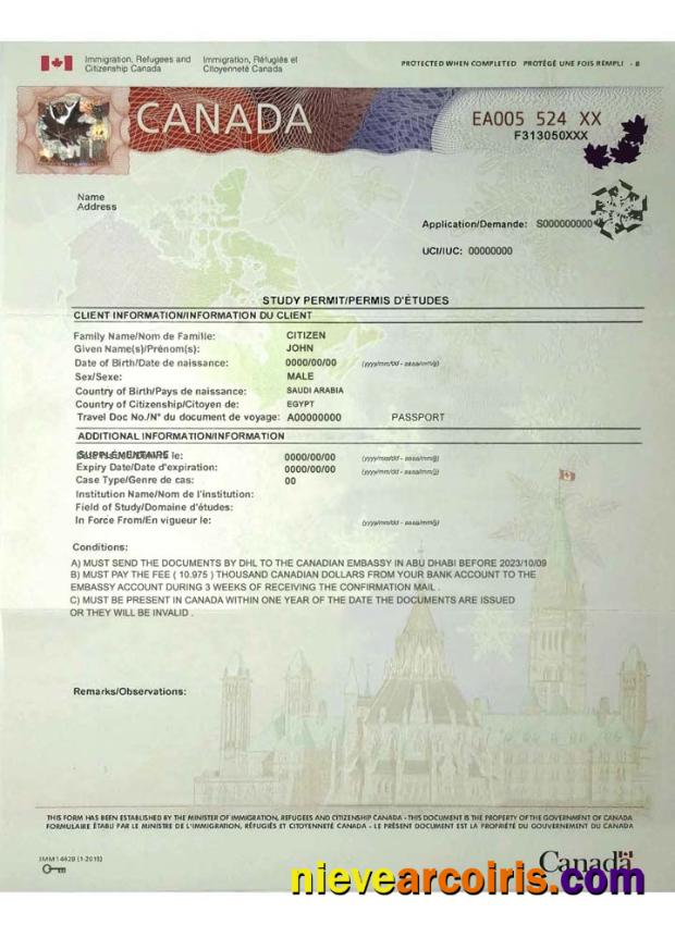 Canada study permit